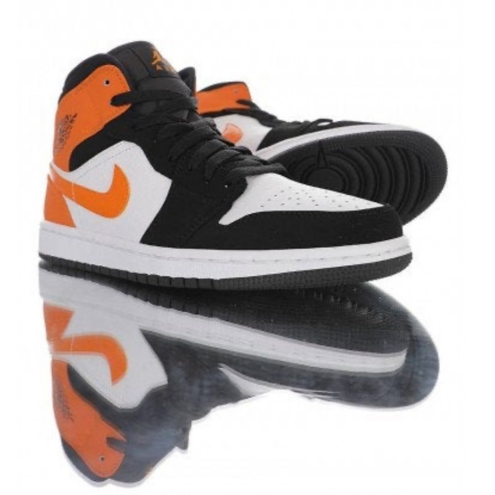 AIR JORDAN 1 MID SB 4.5Y orange,black&white